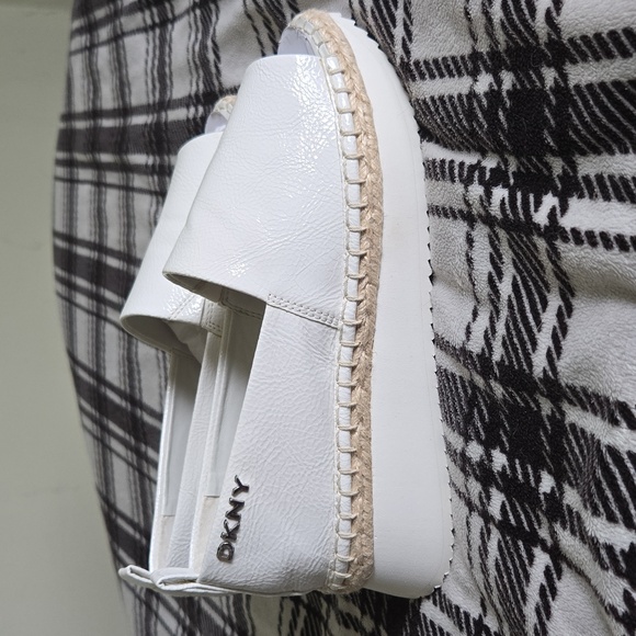 Dkny Shoes - DKNY White Peep Toe Platforms